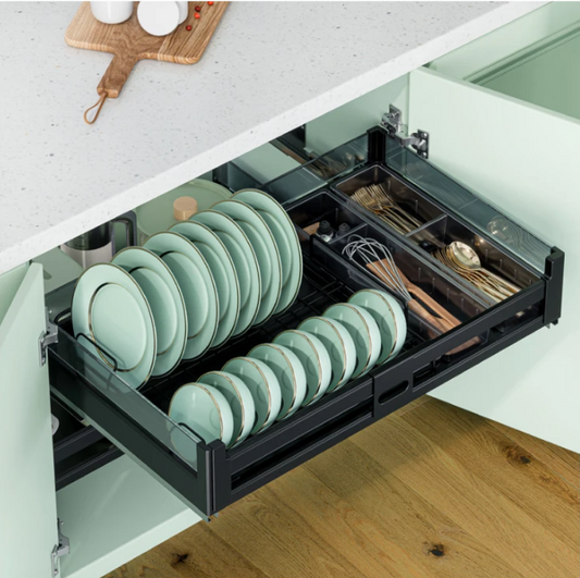 Four Side Dish Basket With Undermount Soft Closing Slide