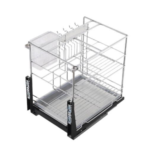Multi Function 3 Layer Pull Out Basket Soft Closing (Chrome)