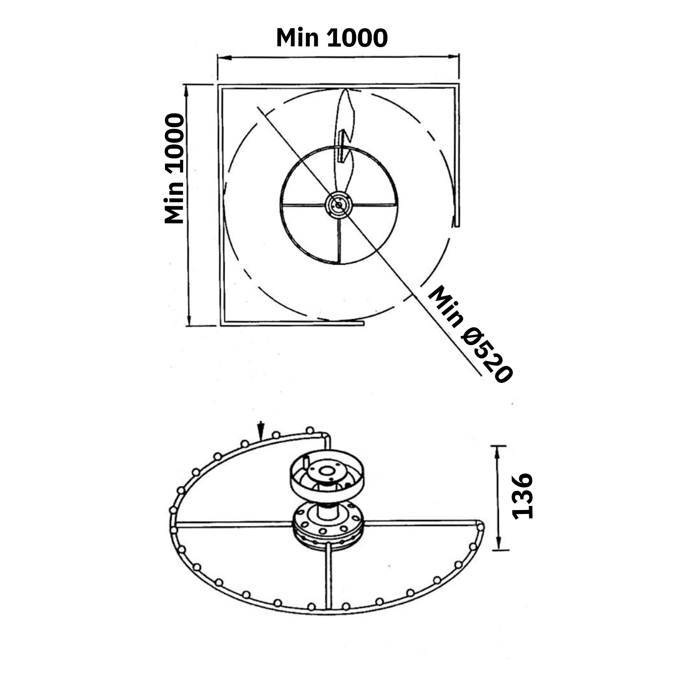 Mocha Top Mounted Rotary Hanger Corner