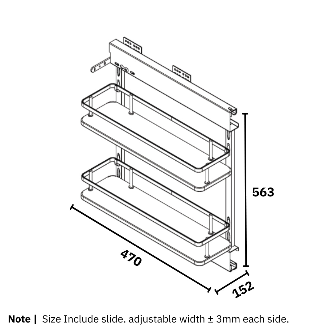 Side Pull Out Basket with Undermount Soft Closing Slide