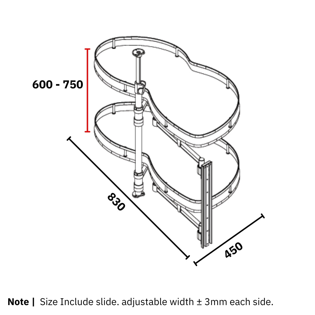 Magic Corner Basket with Soft Closing
