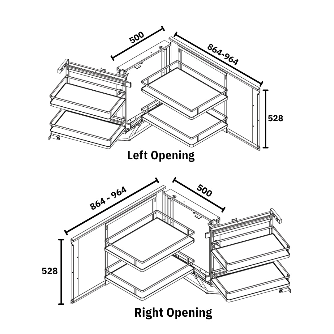 Magic Corner Basket with Soft Closing