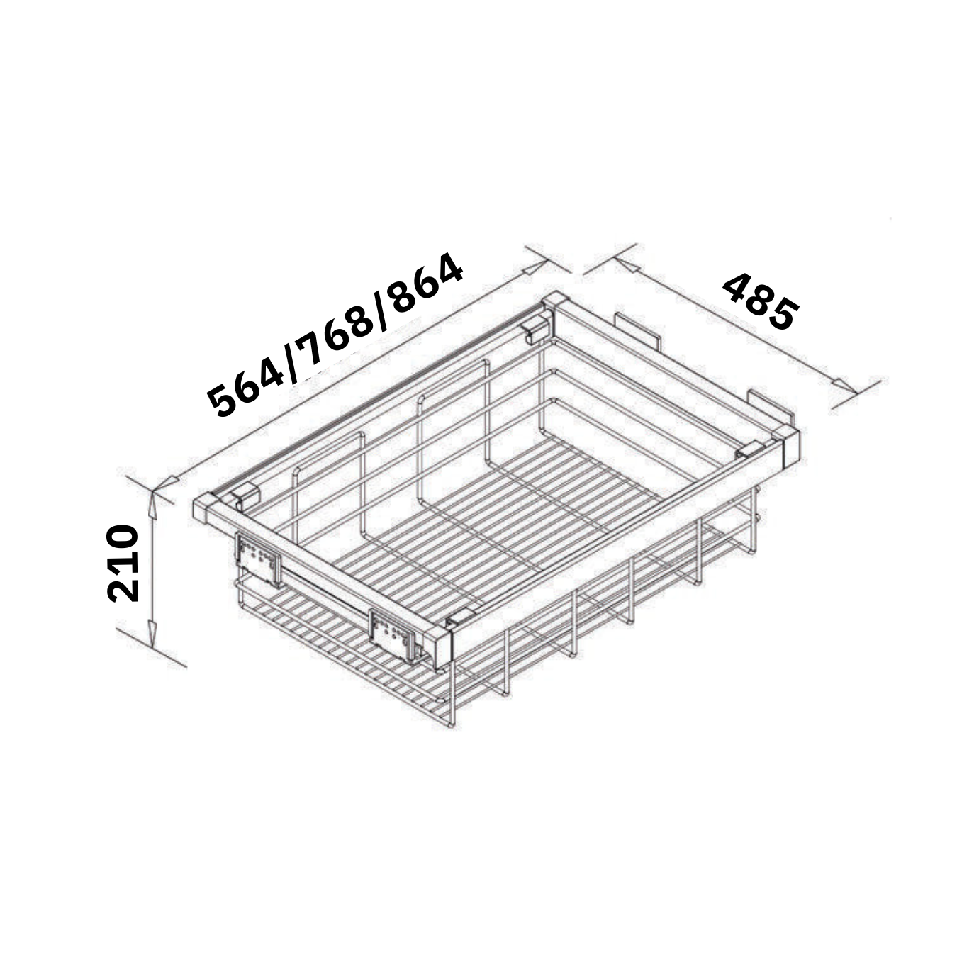Mocha Pull-Out Wired Basket