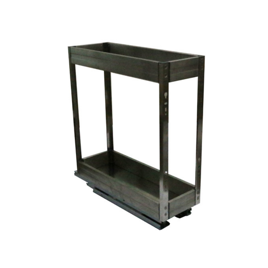 200MM 2-TIER Multifunction Pull Out Basket (Luxury Stainless Steel)