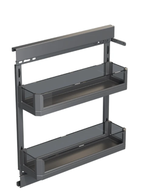 Side Mounted Pull Out Basket With Undermount Soft Closing Slide