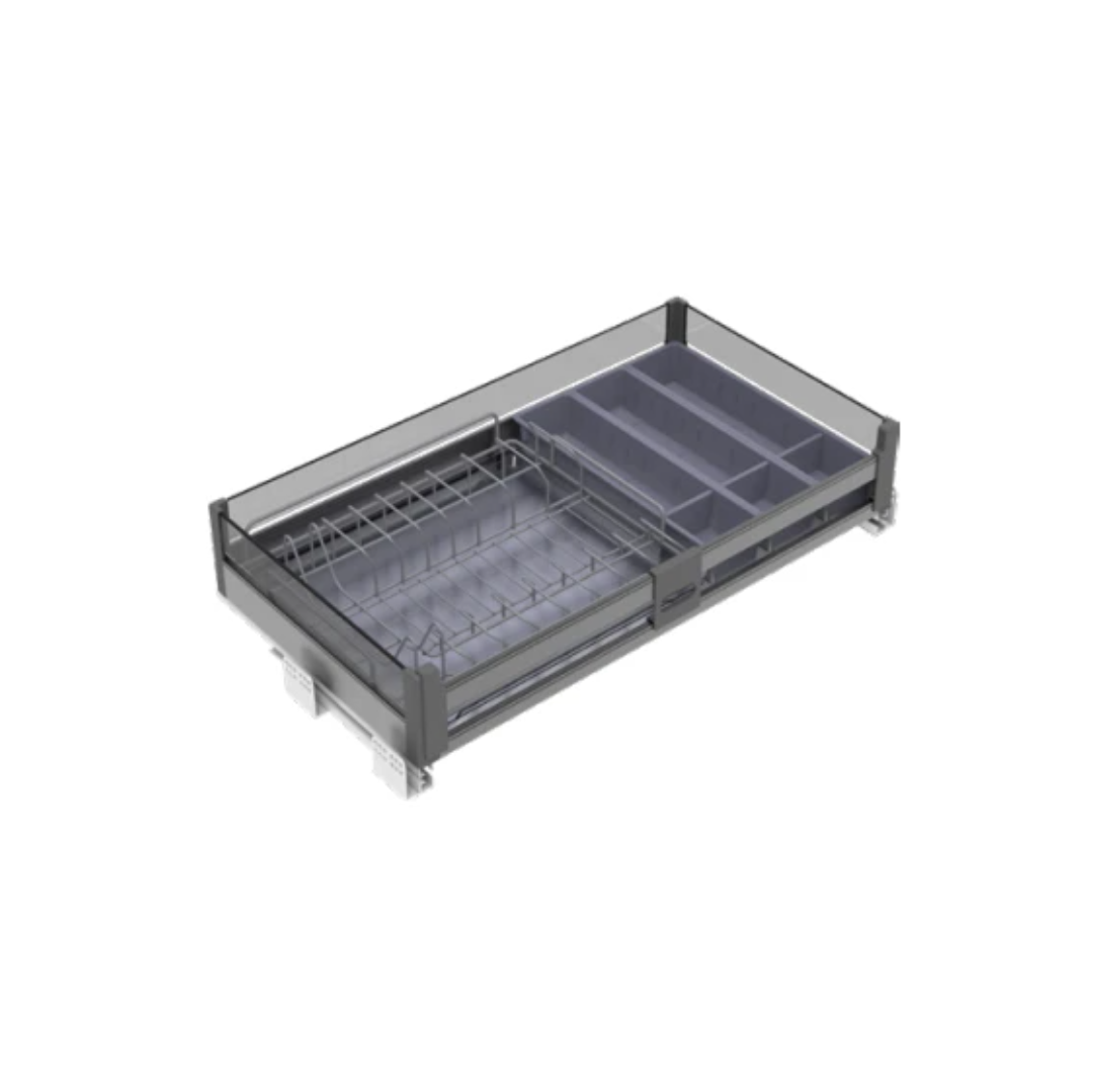 Four Side Dish Basket With Undermount Soft Closing Slide