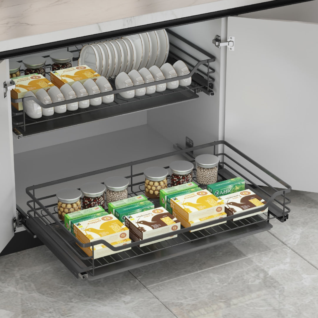 Four Side Pull Out Basket with Undermount Soft Closing Slide
