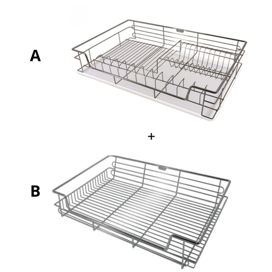 Multi Function Pull Out Dish Rack Basket (Basic Series)