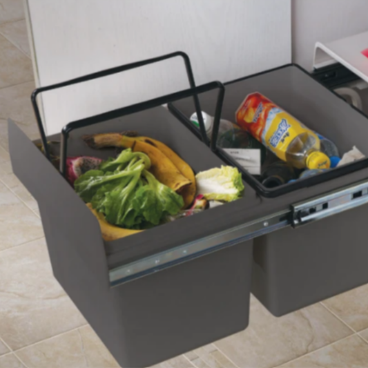 Bottom Mounted Bin With Soft Closing Slide - (Kitchen Utilities)