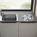 Flat Lid Round Waste Bin Cover SUS 304 (Kitchen Utilities)