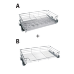 Four-Side Pull-Out Double Basket (Chrome)