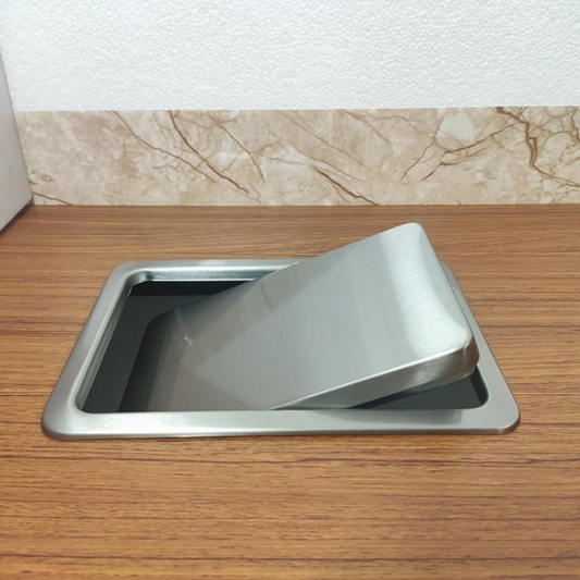 Flat Lid Rectangular Waste Bin Cover SUS 304 (Kitchen Utilities)