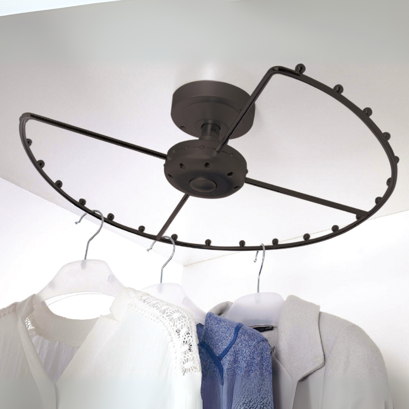 Mocha Top Mounted Rotary Hanger Corner