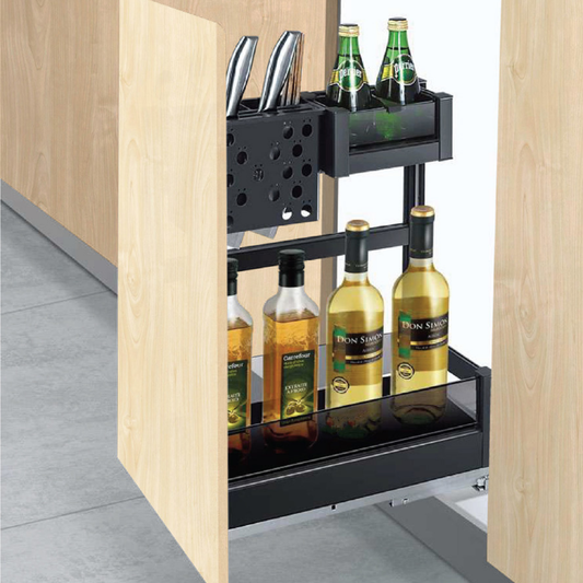 Multifunction Two Layer Basket With Undermount Soft Closing Slide