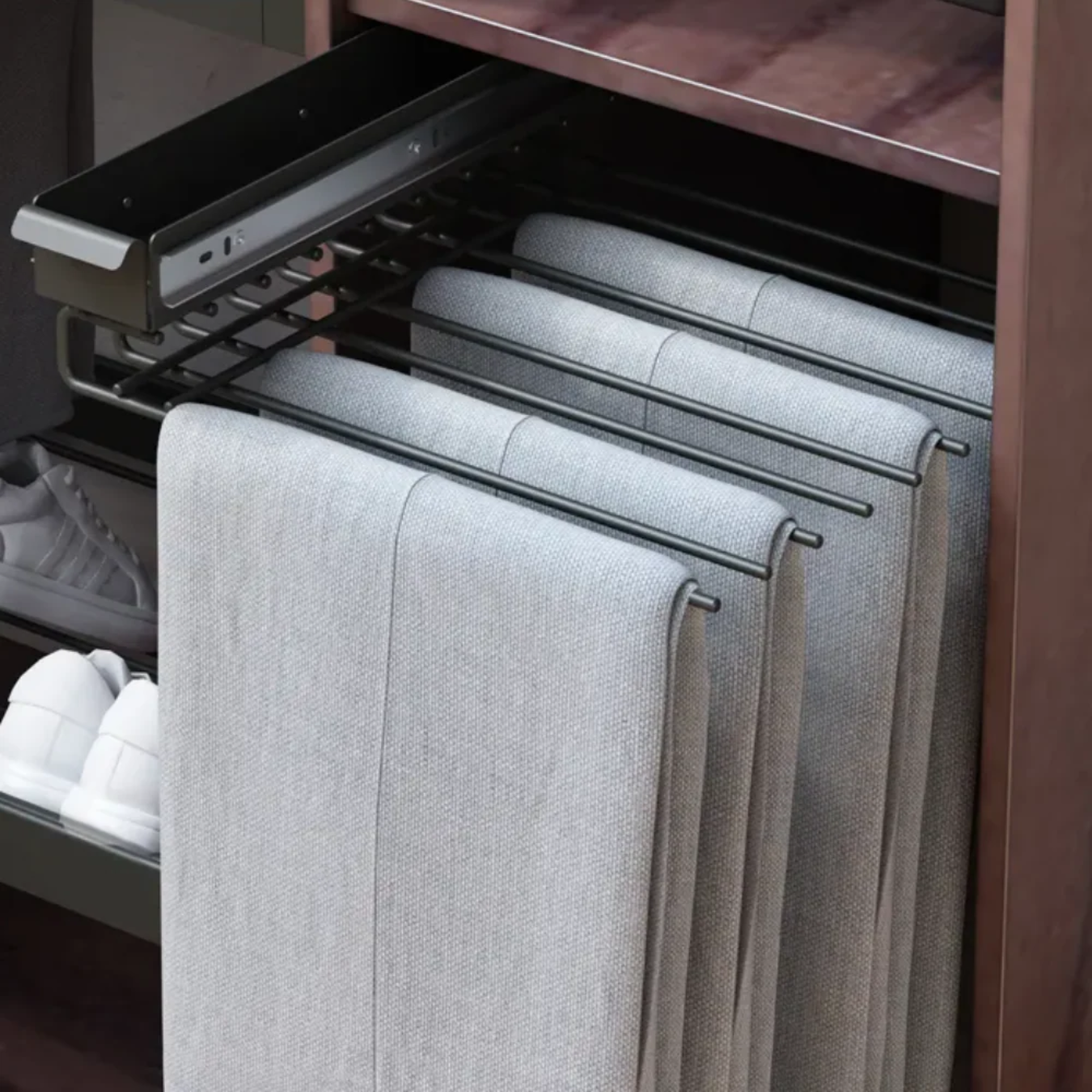 Mocha Top Mounted Pants Rack