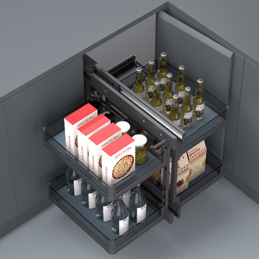 Magic Corner Basket with Soft Closing Slide