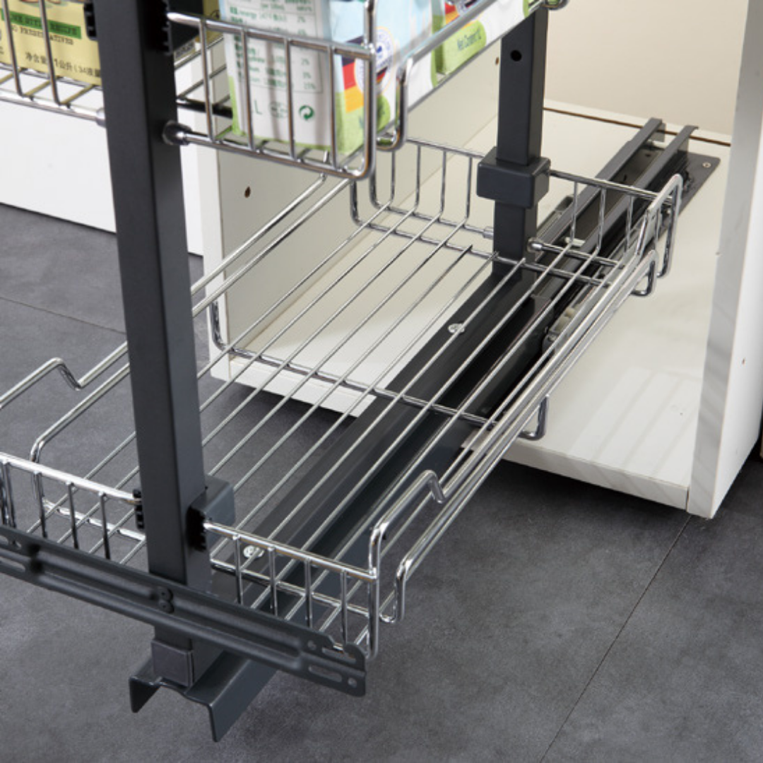 Tall Unit with Soft-Closing Pull-Out Baskets (Chrome)