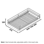Four Side Pull Out Basket with Undermount Soft Closing Slide