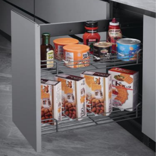 Side Mounted With Soft Close Pull Out Basket (Chrome)