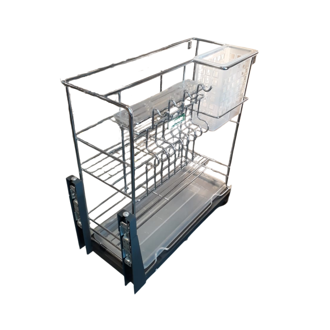 Multifunction 3 Layer Pull Out Basket Soft Closing (Chrome)