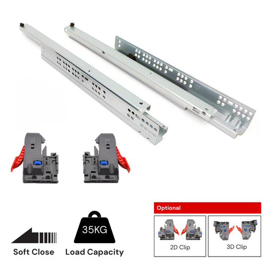 3670 Undermount Full Extension Soft Close (Adjustable)