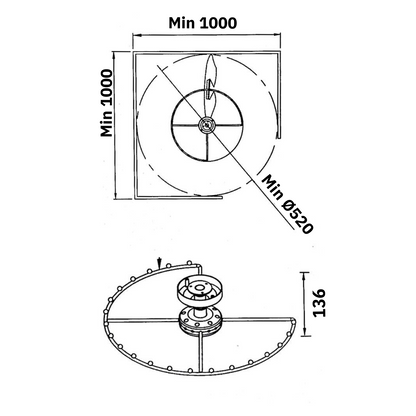 Mocha Top Mounted Rotary Hanger Corner