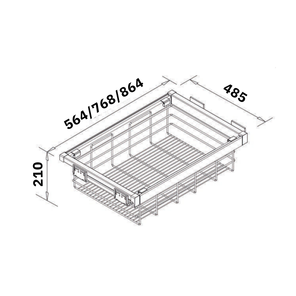 Mocha Pull-Out Wired Basket