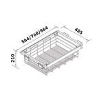 Mocha Pull-Out Wired Basket