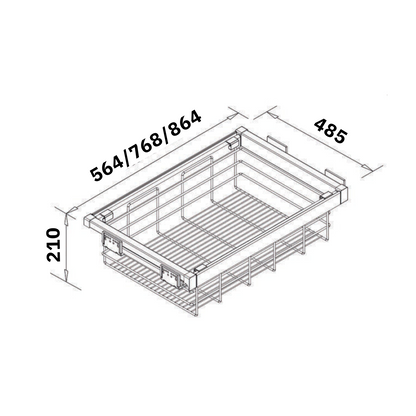 Mocha Pull-Out Wired Basket