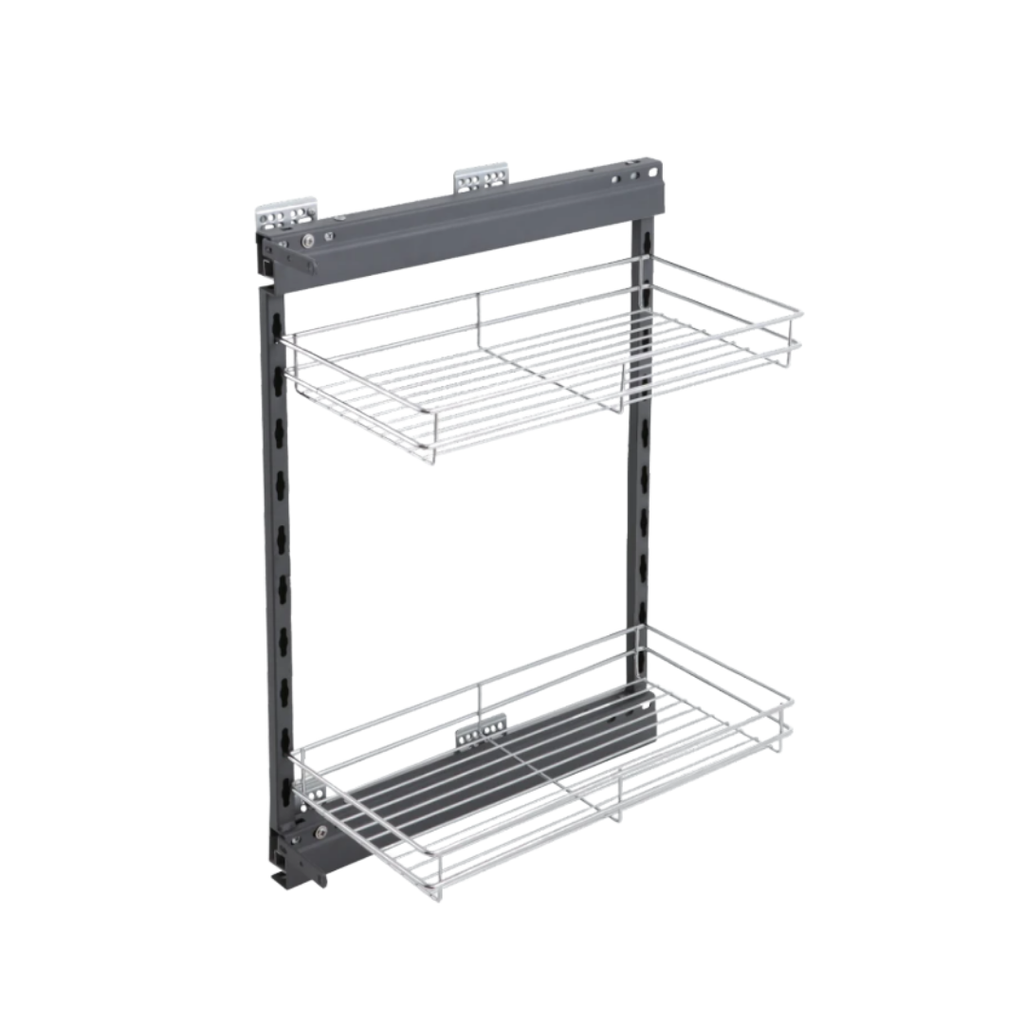 Side Pull Out Basket With Undermount Soft Close (Chrome)