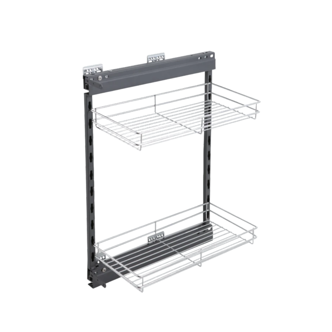 Side Pull Out Basket With Undermount Soft Close (Chrome)
