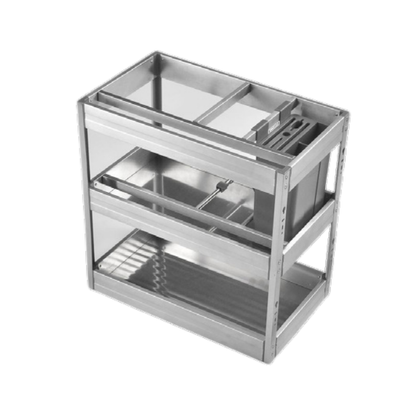 300MM 3-Tier Multi-Function Pull-Out Basket (Luxury Stainless Steel)