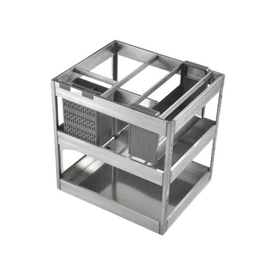 400MM 3-Tier Multi-Function Pull-Out Basket (Luxury Stainless Steel)
