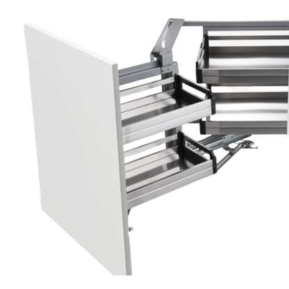 Magic Corner Storage Unit (Luxury Stainless Steel)
