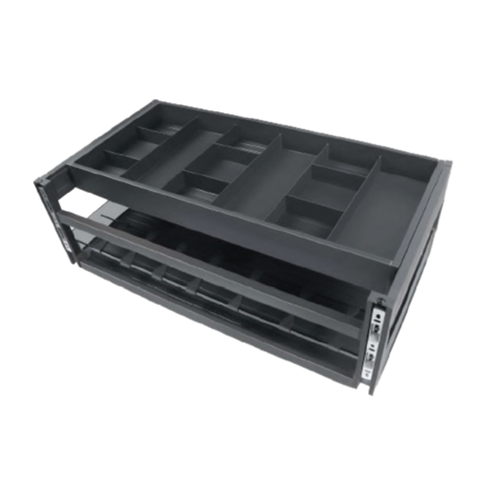 Three Side Double Basket With Undermount Soft Close Slide