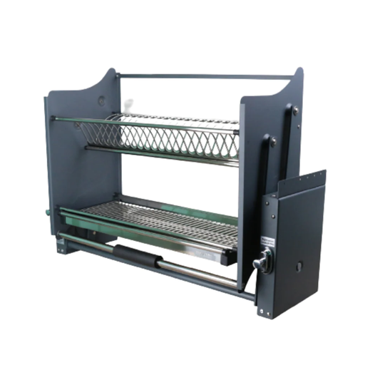Up And Down Storage Kit Elevator With Dish Rack (Luxury Stainless Steel)
