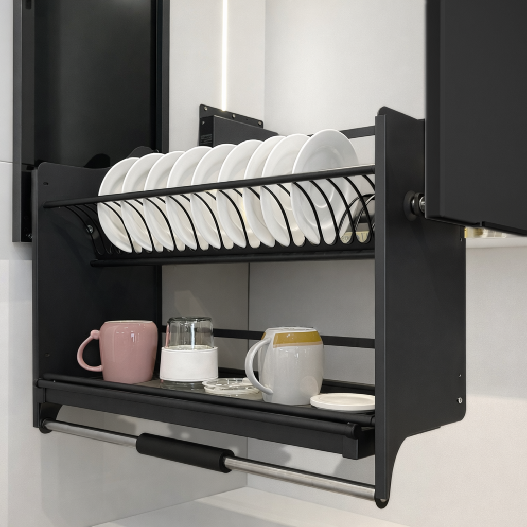 Elevator Dish Rack Basket - Black