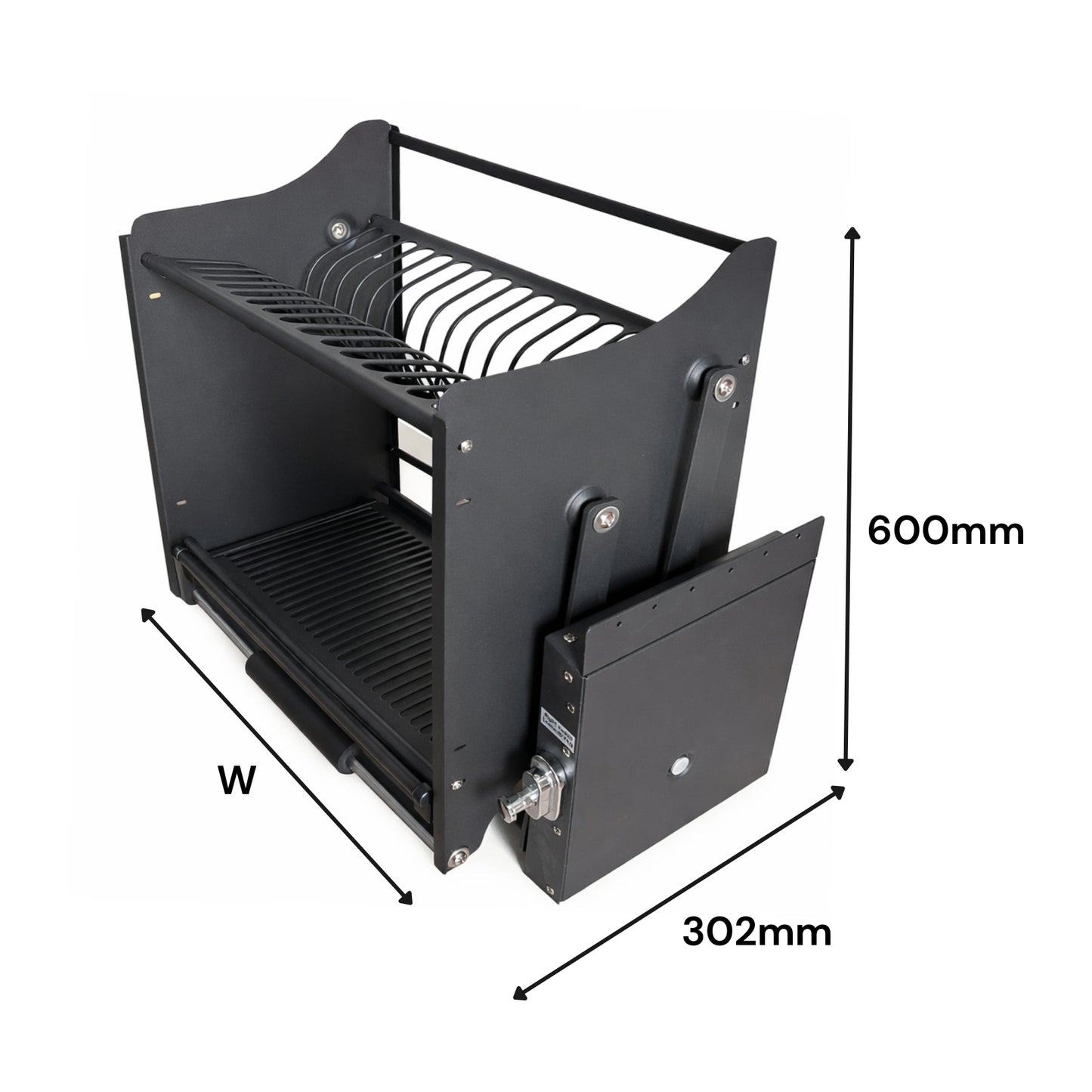 Elevator Dish Rack Basket - Black