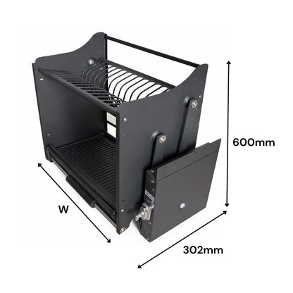 Elevator Dish Rack Basket - Black