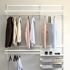 DIY Metal Wardrobe D1 - White W150 x D60 x (H200-280)