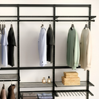 DIY Metal Wardrobe D1 - Black W180 x D60 x (H200-280)