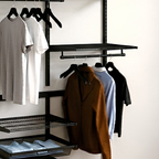 DIY Metal Wardrobe D2 - Black W120 x D60 x (H200-280)