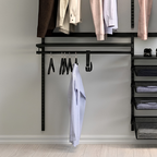 DIY Metal Wardrobe D1 - Black W150 x D60 x (H200-280)