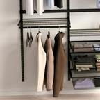 DIY Metal Wardrobe D1 - Black W180 x D60 x (H200-280)