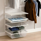 DIY Metal Wardrobe D2 - White W120 x D60 x (H200-280)