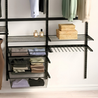 DIY Metal Wardrobe D1 - Black W180 x D60 x (H200-280)