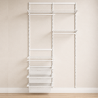 DIY Metal Wardrobe D2 - White W120 x D60 x (H200-280)