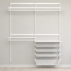DIY Metal Wardrobe D1 - White W150 x D60 x (H200-280)