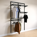 DIY Metal Wardrobe D1 - Black W120 x D60 x (H200-280)