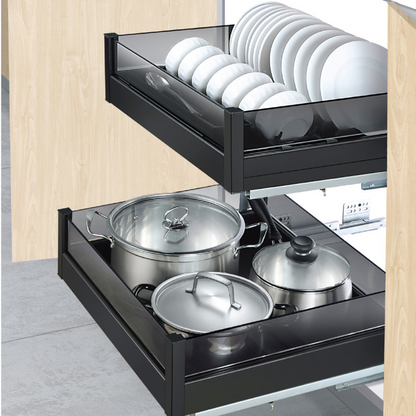 Four Side Double Basket with Undermount Soft Close Slide